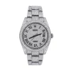 DJ 41MM MOISSANITE DIAMOND TWO ROW BEZEL WATCH 35CT