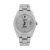 DJ 41MM MOISSANITE DIAMOND MEDIUM STONE BEZEL WATCH 35CT