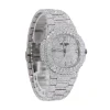 PT 41MM VVS MOISSANITE DIAMOND TWO ROW STONE BEZEL WATCH 35CT - Image 5