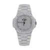 PT 41MM VVS MOISSANITE DIAMOND TWO ROW STONE BEZEL WATCH 35CT