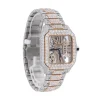 CS SKELETON 41MM TWO-TONE VVS MOISSANITE DIAMOND WATCH 35CT - Image 3
