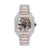 CS SKELETON 41MM TWO-TONE VVS MOISSANITE DIAMOND WATCH 35CT