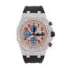 STAINLESS STEEL 41MM MOISSANITE DIAMOND WATCH 35CT