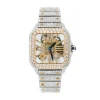 CS SKELETON TWO-TONE 41MM VVS MOISSANITE DIAMOND WATCH 35CT