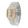 CS SKELETON TWO-TONE 41MM VVS MOISSANITE DIAMOND WATCH 35CT - Image 2