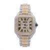 CS TWO TONE 41MM MOISSANITE DIAMOND WATCH 35CT