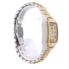 CS TWO TONE 41MM MOISSANITE DIAMOND WATCH 35CT - Image 3