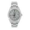 DJ 41MM MOISSANITE DIAMOND BIG STONE BEZEL WATCH 35CT