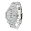 DJ 41MM MOISSANITE DIAMOND BIG STONE BEZEL WATCH 35CT - Image 2