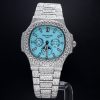 Patek Philippe 24 CT Iced Out VVS Moissanite Diamond Men's Watch
