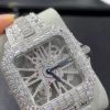 Cartier Mossinate iced out watch Skeleton Watch For Men